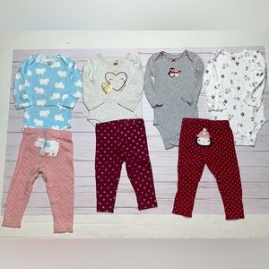 Carter’s Baby Girls Matching Outfit Set Size 12 Months